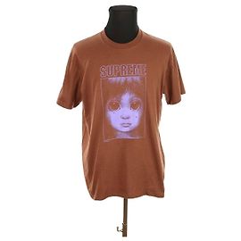 Supreme Camiseta de algodão Marrom