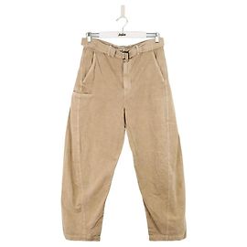 Lemaire Pantalones de algodón Beige