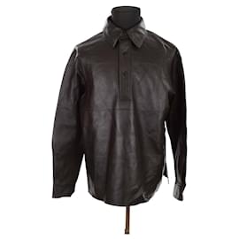 Autre Marque-Leather shirt-Brown