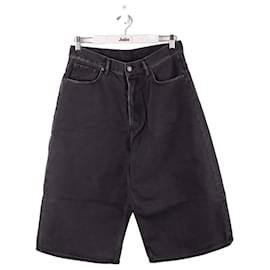 Acne-Cotton shorts-Black