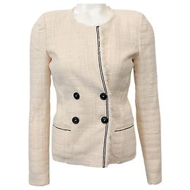 Isabel Marant Etoile Ivory Boucle Doppelreiher Jacke Isabel Marant Étoile Roh