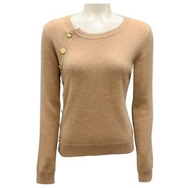 Pull en cachemire orné de boutons Altuzarra Biscotti Minamoto Camel