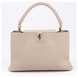 Louis Vuitton-Louis Vuitton Parnassea Capucines MM Handbag in Beige M94428-Beige
