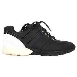 Baskets Chanel CC Low Top en cuir noir Noir