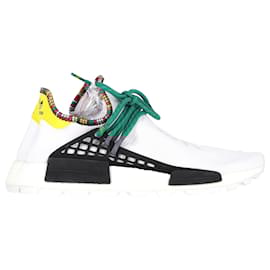 Autre Marque-Adidas x Pharrell Williams Human Body NMD Sneakers in White Cotton-White