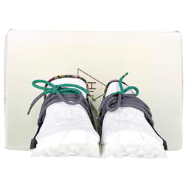 Autre Marque-Adidas x Pharrell Williams Human Body NMD Sneakers in White Cotton-White