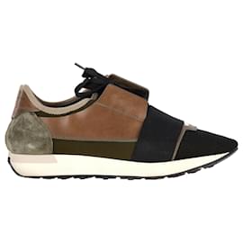 Balenciaga-Balenciaga Race Runner Sneakers in Multicolor Leather and Suede-Multiple colors