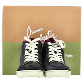 Christian Louboutin-Baskets montantes Rantus en suède violet de Christian Louboutin-Violet