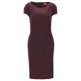 Lanvin-Lanvin Midi Dress - '10s-Red,Dark red