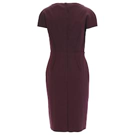 Lanvin-Lanvin Midi Dress - '10s-Red,Dark red