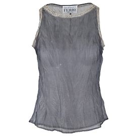 Top trasparente Gianfranco Ferré - anni '90 Grigio