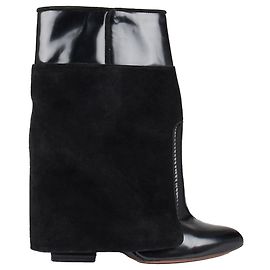 Givenchy Suede and Patent Leather Ankle Boots - '10s Black