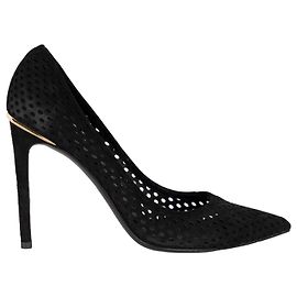 Louis Vuitton Perforated Suede Eyeline Pumps - '10s Black