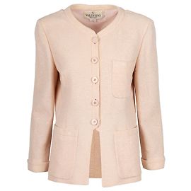 Valentino Garavani Chaqueta de lana rosa pálido Valentino - años 80 Rosa
