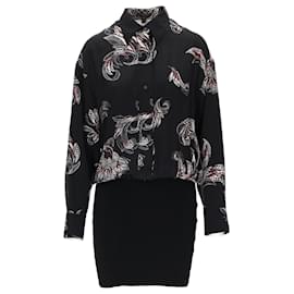 Louis Vuitton-Louis Vuitton Printed Shirt Dress - '10s-Black