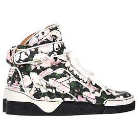 Zapatillas altas Givenchy Tyson con estampado de rosa en cuero con estampado floral Otro