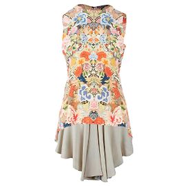 Top peplum floral caleidoscopio Alexander McQueen - años 10 Multicolor
