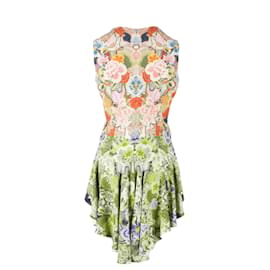 Alexander Mcqueen-Alexander McQueen Floral Kaleidoscope Peplum Top - '10s-Multiple colors
