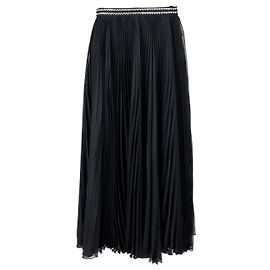 Prada Stone Embellished Pleated Skirt - '10s Black