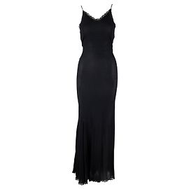 Vestido largo transparente Roberto Cavalli - años 2000 Negro