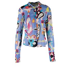 Camicia stampata astratta Emilio Pucci - anni '90 Multicolore