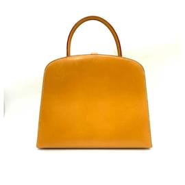 Hermès-Hermes Dalvy MM Brown Leather Handbag-Brown