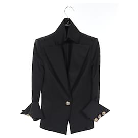 Balmain-Balmain Wool Tailored Jacket Black-Black