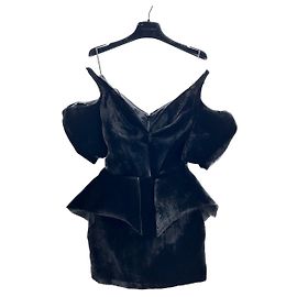 Thierry Mugler MUGLER Kleider T.FR 34 Viskose Schwarz