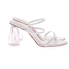 Autre Marque-Non Signé / Unsigned sandals T.EU 39 Leather-White