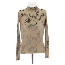 MARINE SERRE  Tops T.International M Polyester Beige