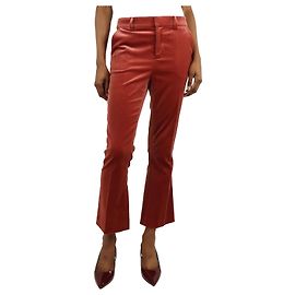 Frame Denim Rote Samthose - Größe UK 8 Rot