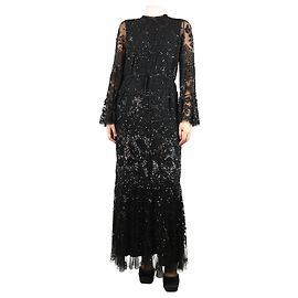 Needle & Thread Robe midi ornée de sequins noirs - taille UK 14 Noir