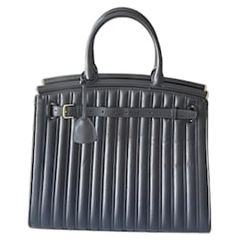 Ralph Lauren-RL50 Quilted Calfskin Medium Bag-Blue