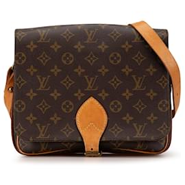 Louis Vuitton-Louis Vuitton Brown Monogram Cartouchiere GM-Brown