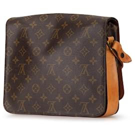 Louis Vuitton-Louis Vuitton Brown Monogram Cartouchiere GM-Brown