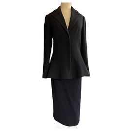 Christian Dior Bar di tailleur con gonna Nero