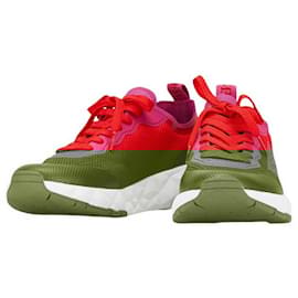 Versace-Versace Couture Sneakers Red White Polyester Rubber-Other