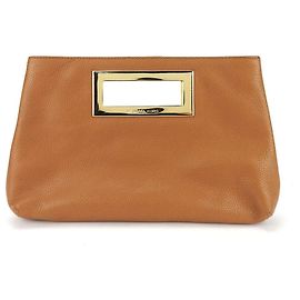 Pochette en cuir Michael Kors Camel Marron