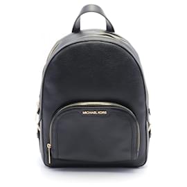 Michael Kors Jaycee Leather Backpack Black Black