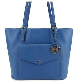 Michael Kors Leather Tote Bag Blue Blue