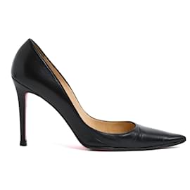 Christian Louboutin-Christian Louboutin Escarpins EU39.5 So Kate 100 Black Leather Heels Pumps UK6 US8.5-Noir