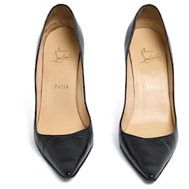 Christian Louboutin-Christian Louboutin Escarpins EU39.5 So Kate 100 Black Leather Heels Pumps UK6 US8.5-Noir
