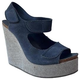 Sandales à talons compensés Pedro Garcia Bleu