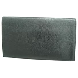 Hermès-Hermes Long Wallet in Black-Black