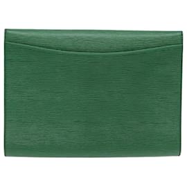Louis Vuitton-LOUIS VUITTON Epi Document Case Clutch Bag Green LV Auth 90149-Green