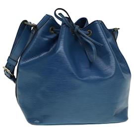 Louis Vuitton-LOUIS VUITTON Epi Petit Noe Shoulder Bag Blue M44105 LV Auth 90140-Blue
