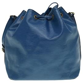 Louis Vuitton-LOUIS VUITTON Epi Petit Noe Shoulder Bag Blue M44105 LV Auth 90140-Blue
