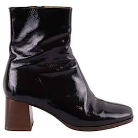 SéZane-Leather boots-Black