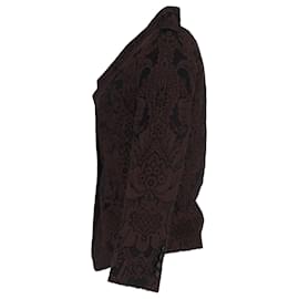 Gucci-Gucci 2010s Floral-Jacquard Blazer in Brown Wool-Brown,Red