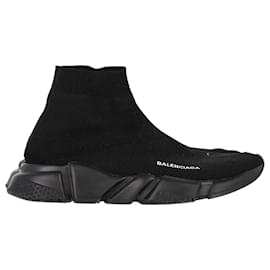 Balenciaga-Balenciaga Speed Trainer Sneakers in Black Polyester-Black